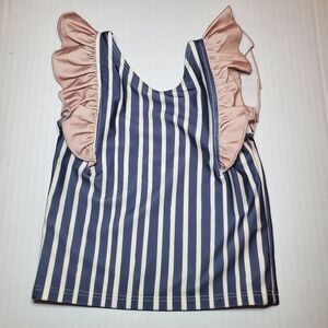 Pehr Organic Baby Swim Top Ruffle Sleeve Sz 6-12 months